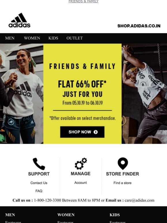adidas friends and family sale 2019