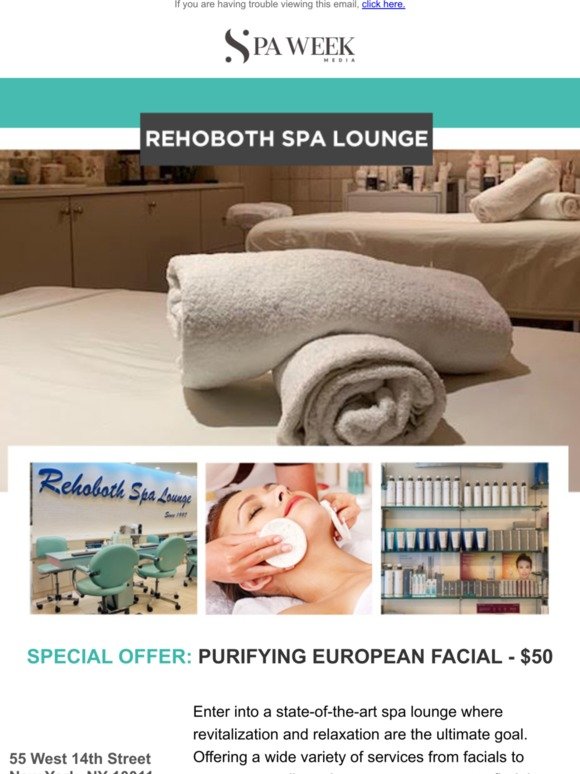 $50 European Facial at Rehoboth Spa Lounge!