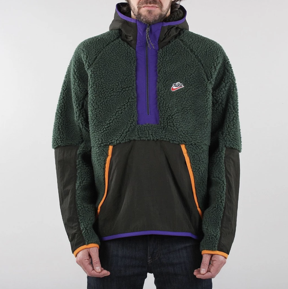 nike heritage sherpa fleece jacket