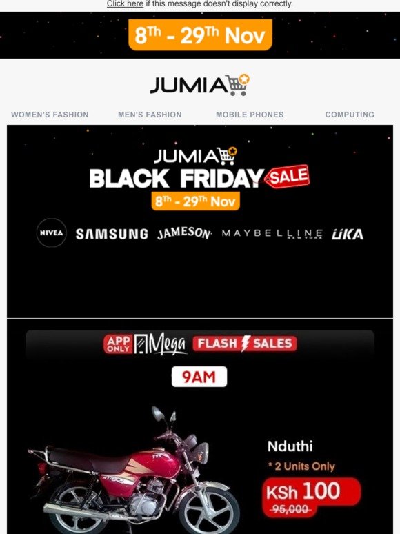 Jumia Kenya Jumia Black Friday Is Live Now Get Up To 90 Off On 10m Products Milled