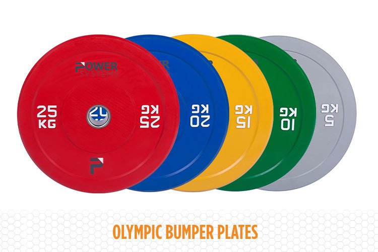 5 Kilograms Grey Inc. Power Systems Olympic Bumper Plate 55898 25 Kilograms Red 55894
