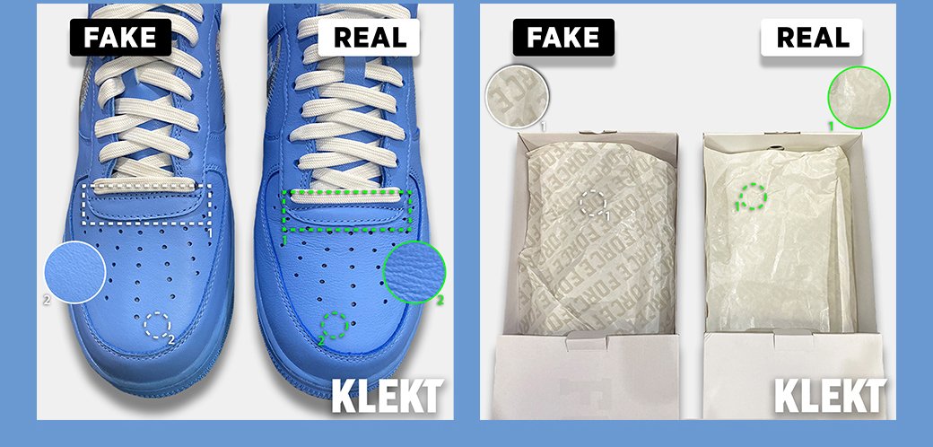 real vs fake off white air force 1