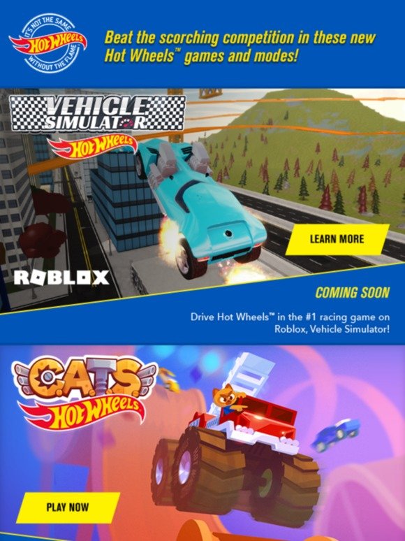 Mattel Shop Hot Wheels Hot Tracks Hot Games Milled - roblox vehicle simulator car glow