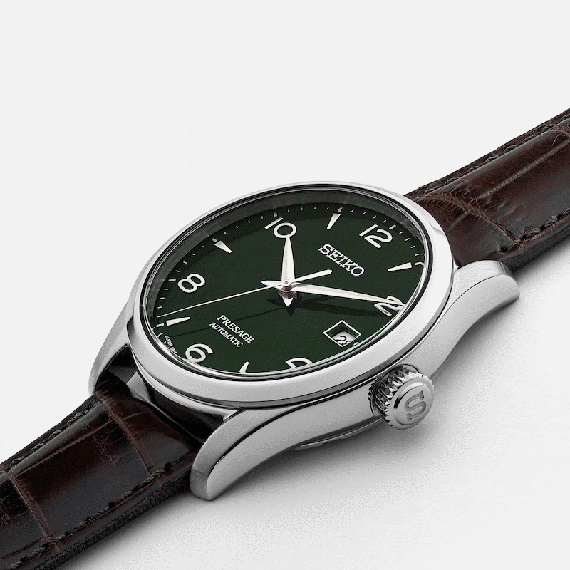 Hodinkee Shop: Introducing: The Seiko Presage SPB111 With A Green Enamel  Dial | Milled