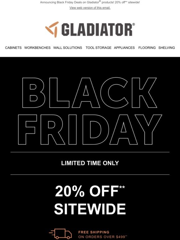 Gladiator® GarageWorks Email Newsletters: Shop Sales ...