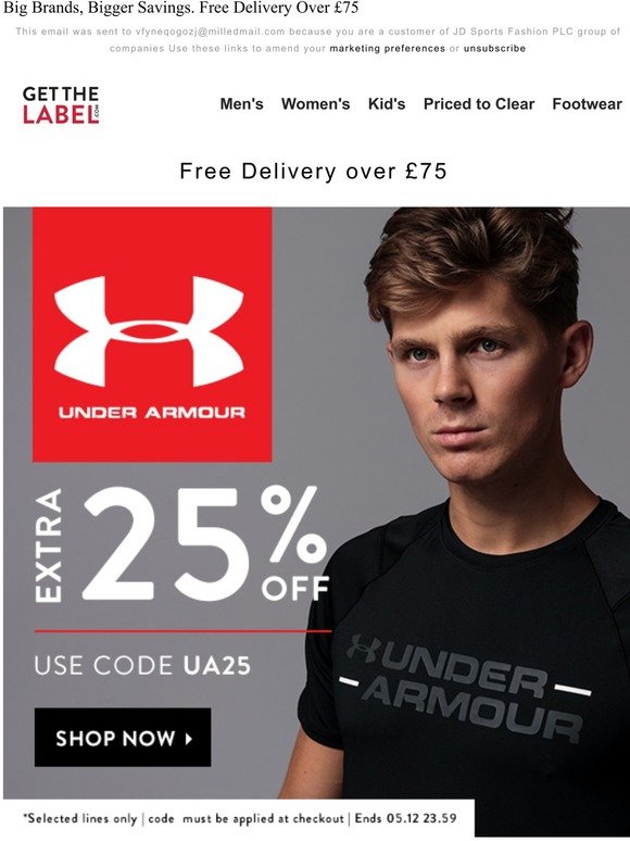 get the label under armour