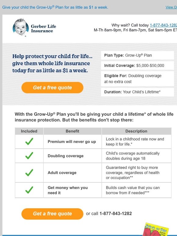 Gerber Life Insurance Cash Value Chart