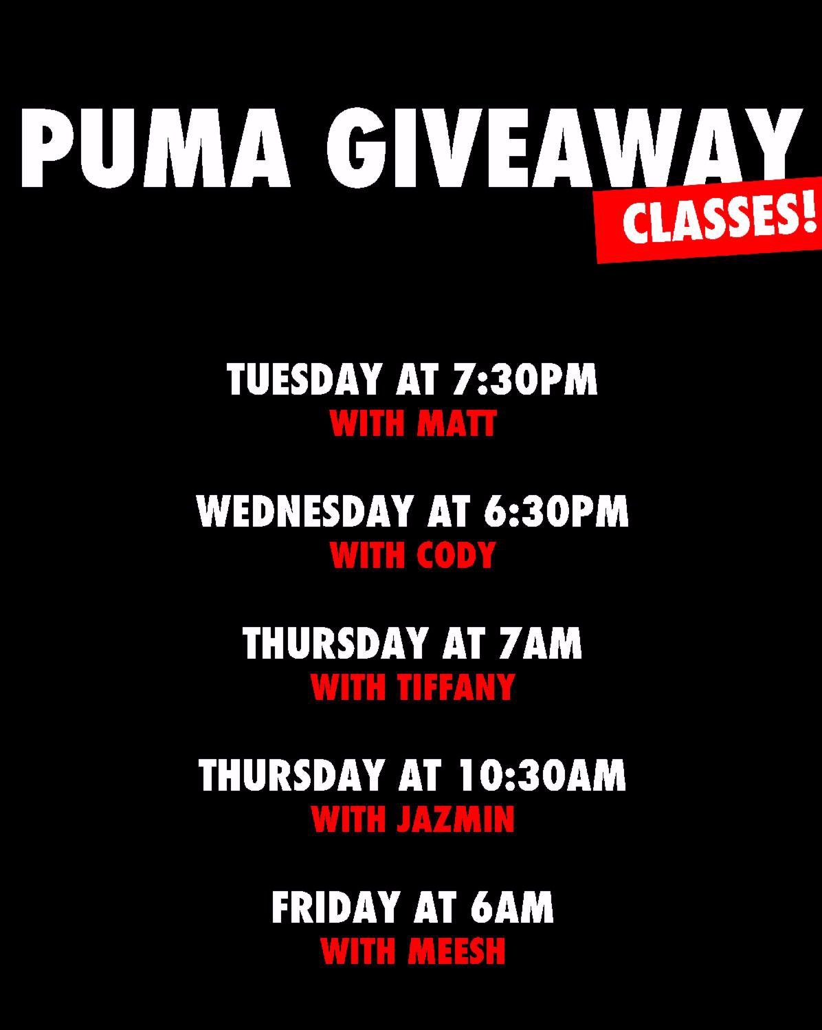 puma giveaway