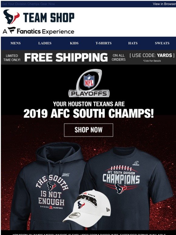 2019 AFC South Division Champs 