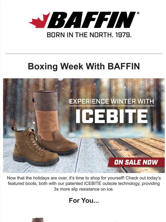 Baffin Footwear: Boxing Day With BAFFIN 