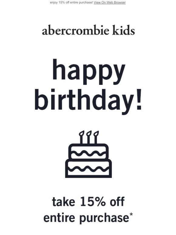 abercrombie birthday discount