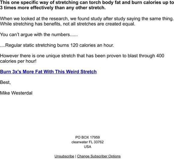 does stretching burn calories