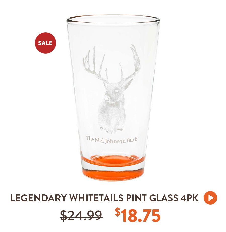 Legendary Whitetails Bucks Pint Glass 4pk