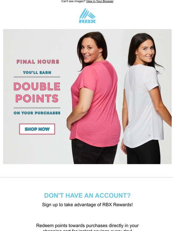 Rbx Active Final Hours To Earn Double Points Milled