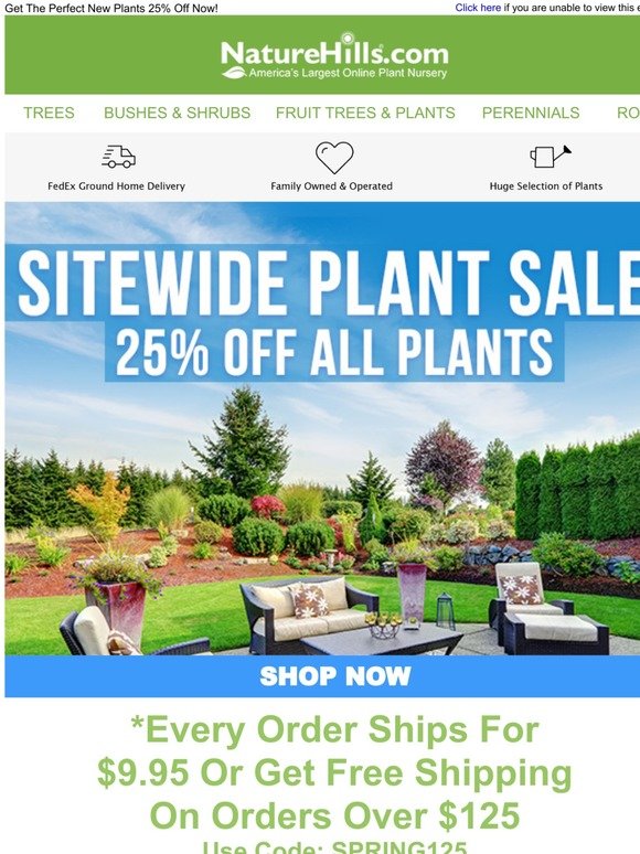 Nature Hills Nursery Inc Email Newsletters Shop Sales