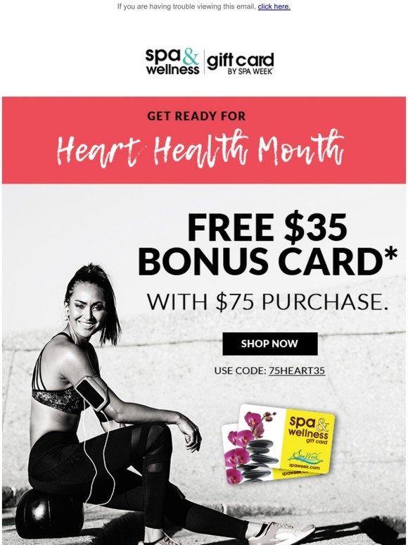 FREE $35 Bonus Card In Honor Of ❤️ Health