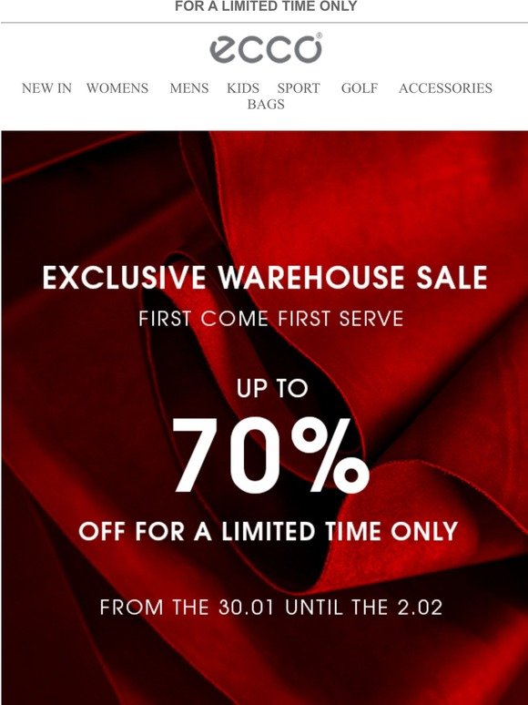 ECCO UK: EXCLUSIVE WAREHOUSE SALE Up to 