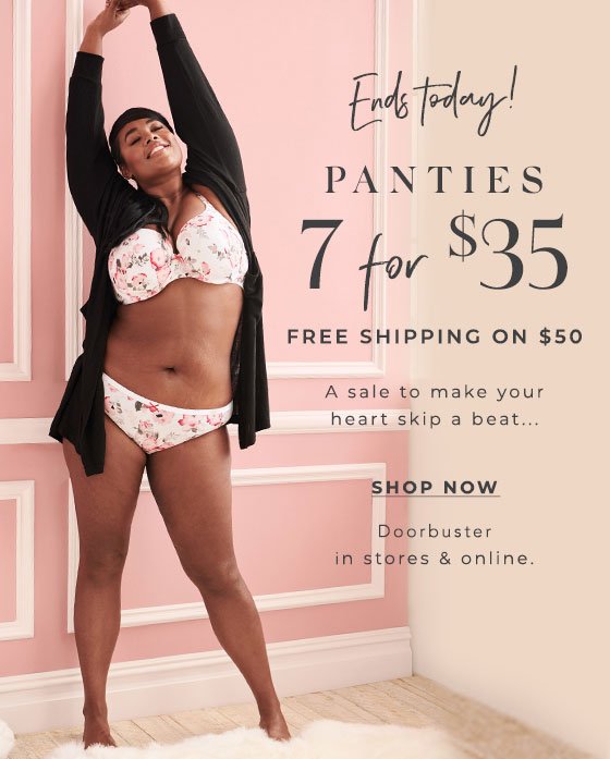 Lane Bryant: It's a (7 for $35) panty pile-up!