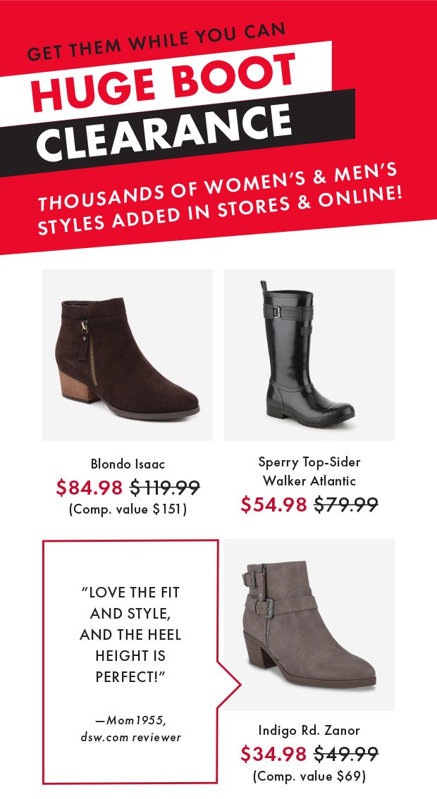 DSW: Huge boot clearance: Get 'em while 