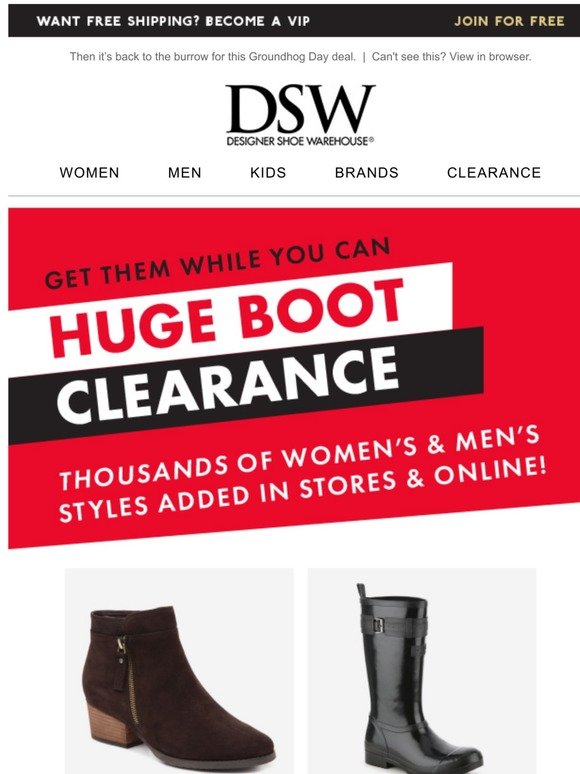 dsw mens boots clearance