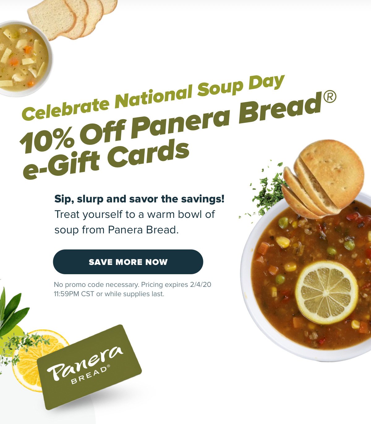 Panera Bread - From 50% off our soups (all included on our