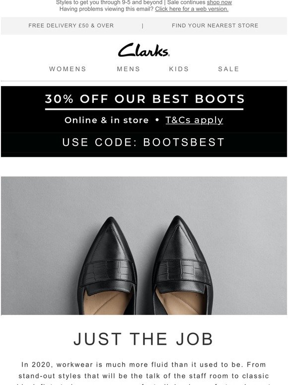 clarks free next day delivery code