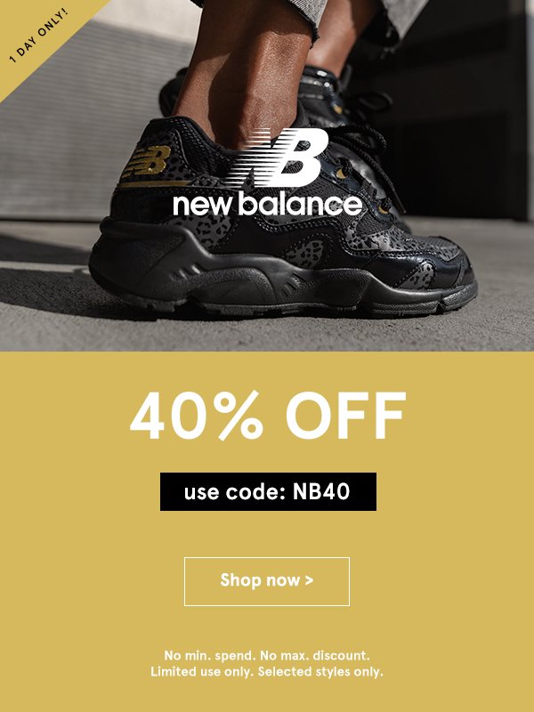 new balance 40 off code