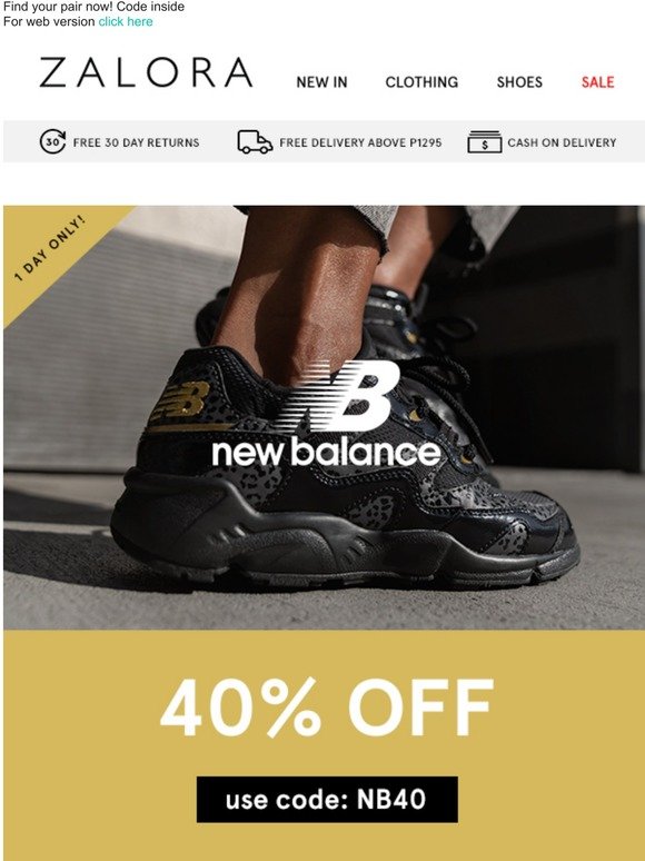 new balance free delivery code
