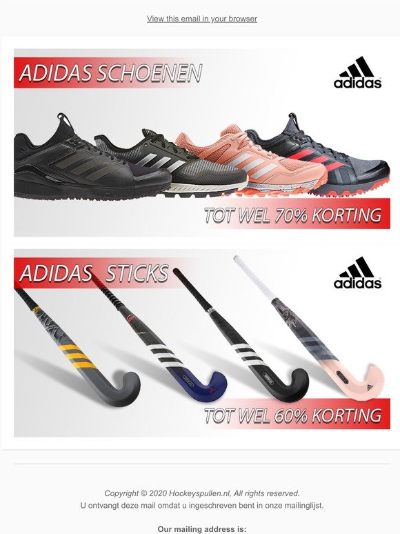Hockeyspullen.nl: Adidas Sticks \u0026 Schoenen Tot Wel 70% KORTING😃 | Milled
