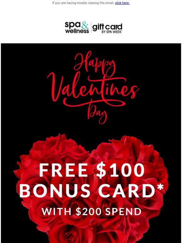 Happy Valentine's Day! FREE $100 Bonus inside...