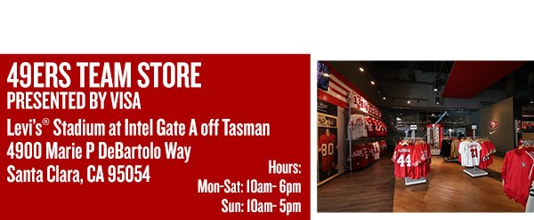 49ers store hours