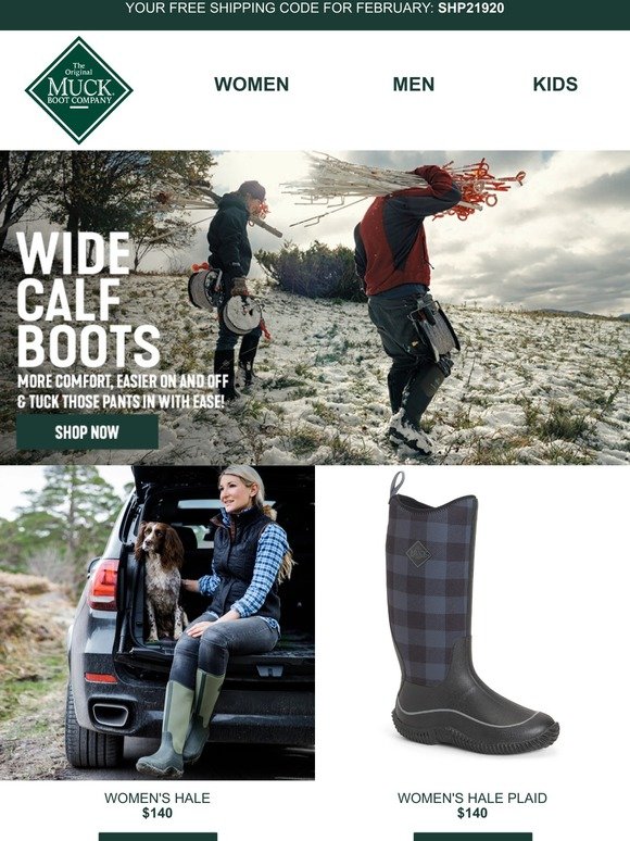 womens chore wide calf muck boots