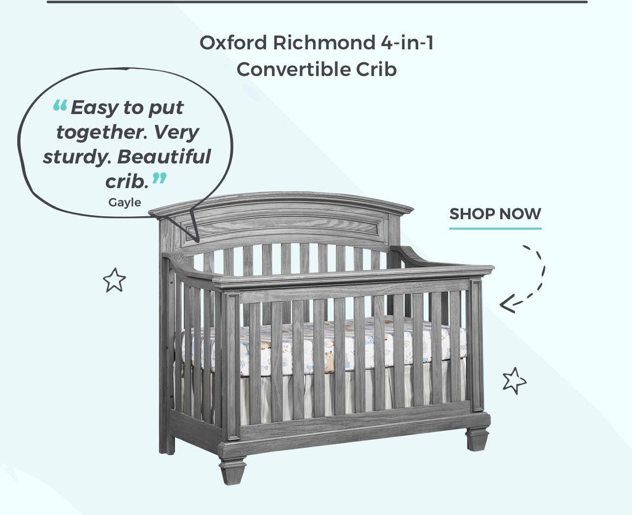richmond 4 in 1 crib by oxford baby