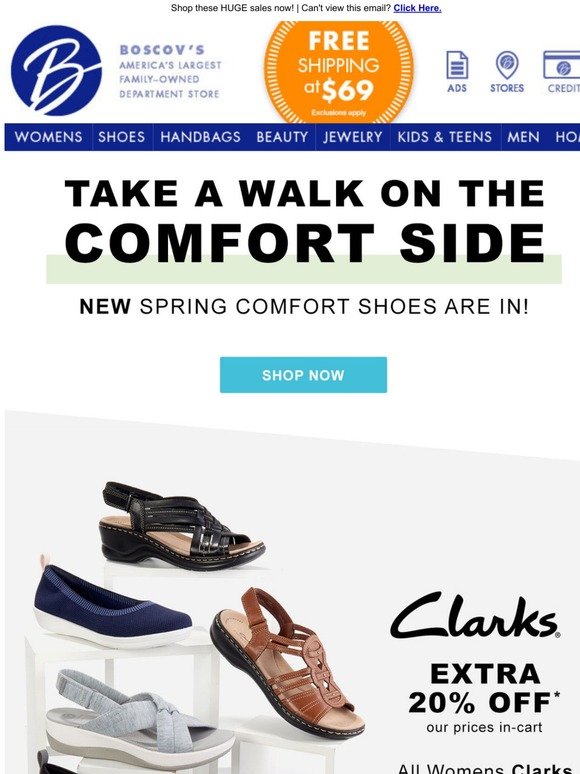 clarks shoes at boscov's