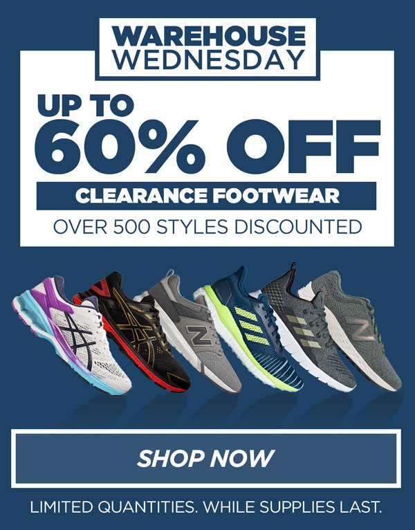 Sporting Goods: CLEARANCE footwear up 