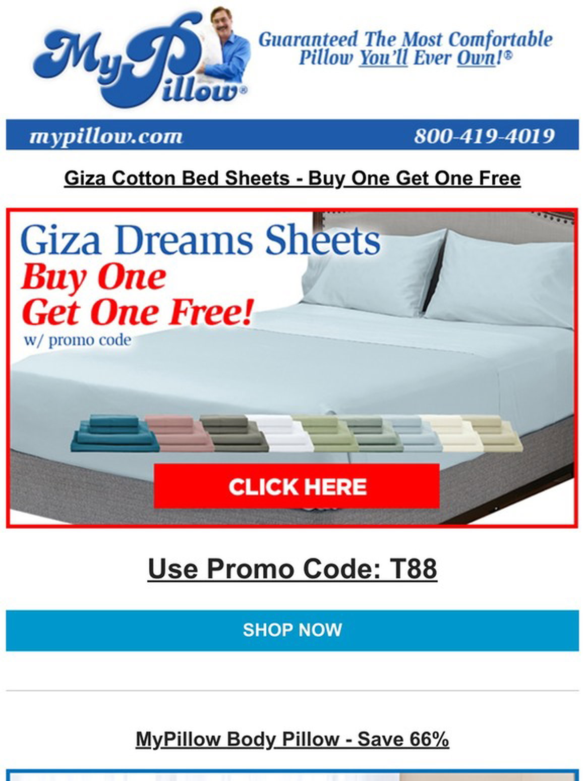 buy one get one my pillow promo code