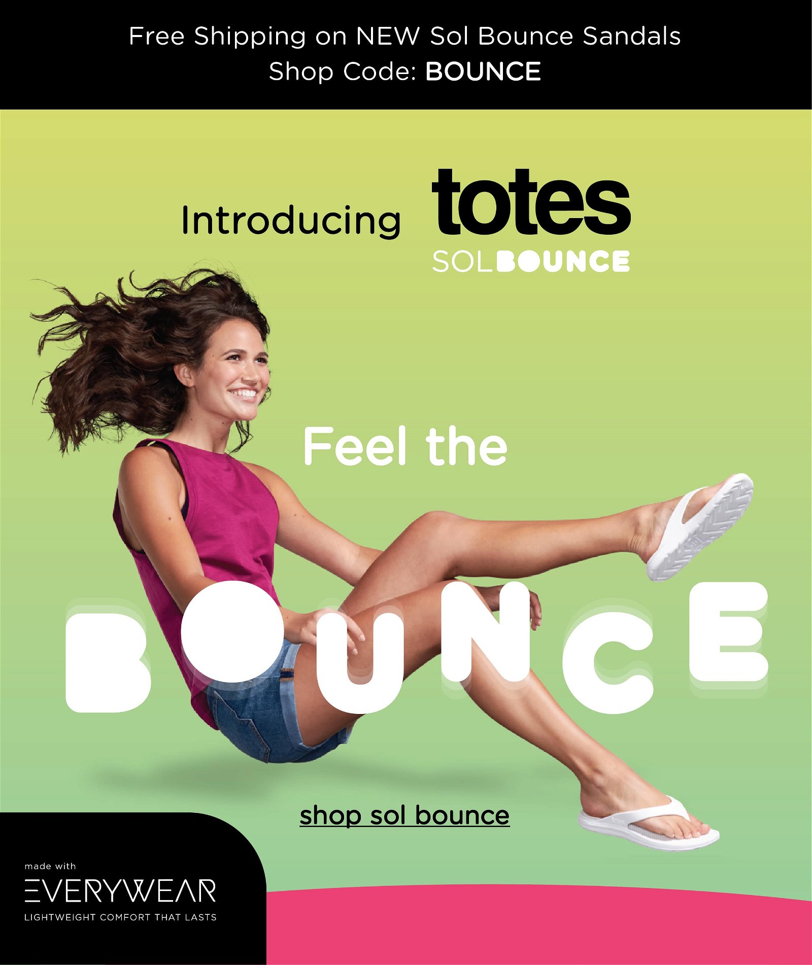 totes: The NEW Sol Bounce Sandals: Weightless Durable Comfort