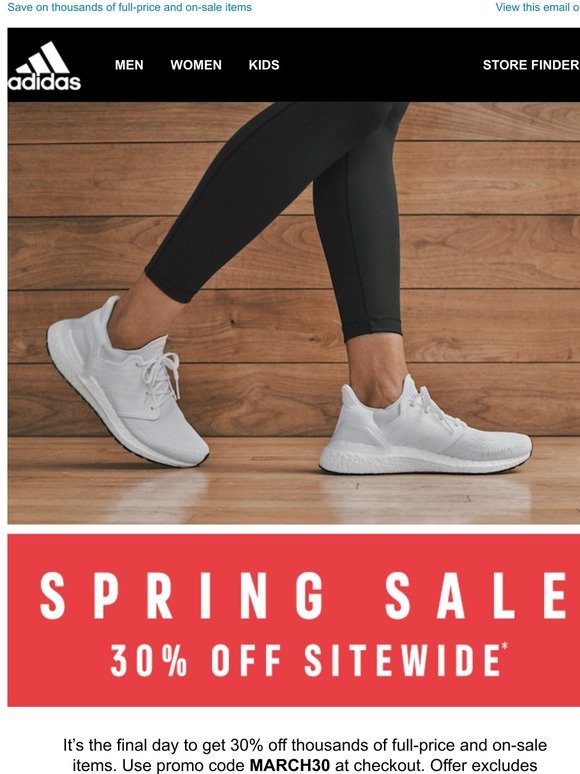 adidas spring sale code