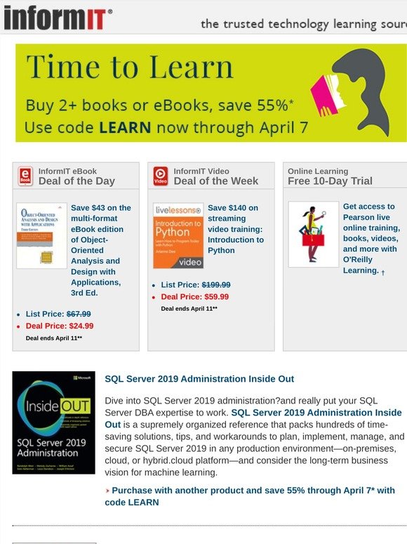 Pearson Education Informit What S New And Recommended