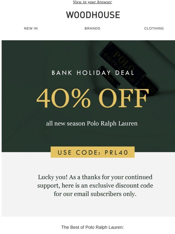 polo ralph lauren discount codes