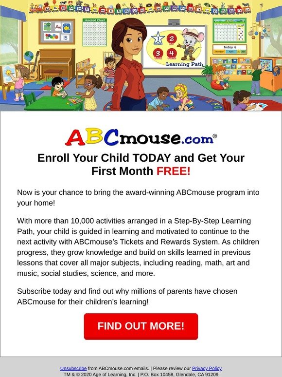 ABCmouse.com: Get Your First Month FREE | Milled