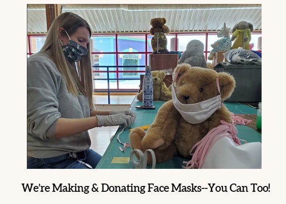 Vermont Teddy Bear Company Our Bear Crew Making Face Masks Milled