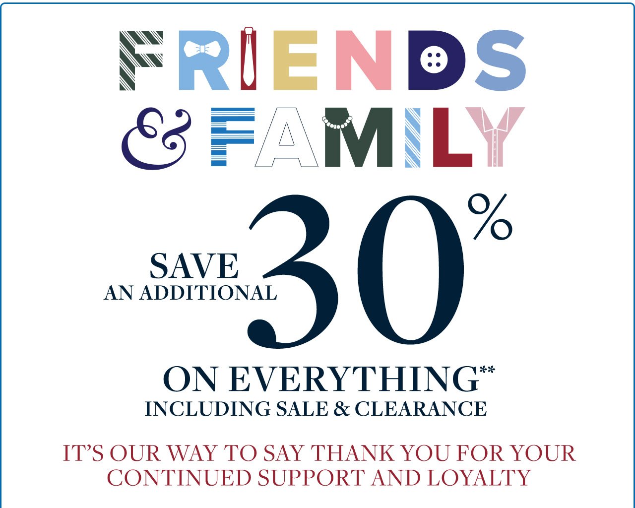 brooks brothers friends and family sale