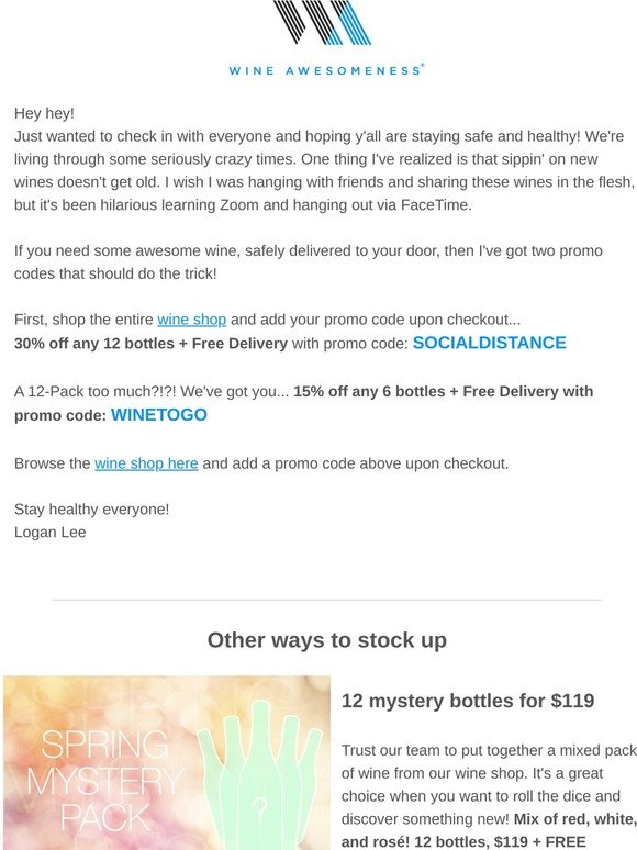 Wine Awesomeness I Ve Got These Two Promo Codes For You W Free