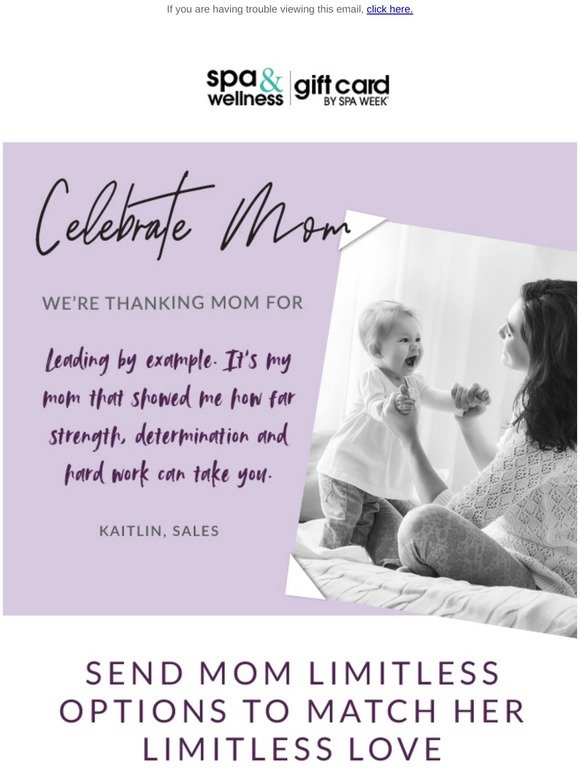 Send Mom The Gift Of Relaxation! Free $50 Bonus...