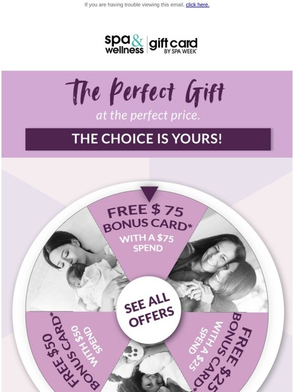 Choose Your BOGO! The Perfect Gift At The Perfect Price...