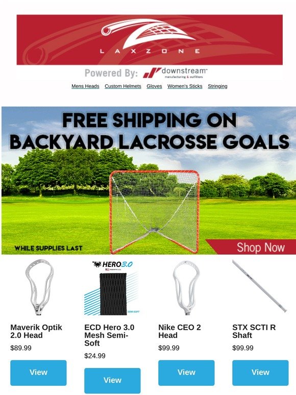 Lax Zone Free Ground Shipping On Backyard Lacrosse Goals Milled