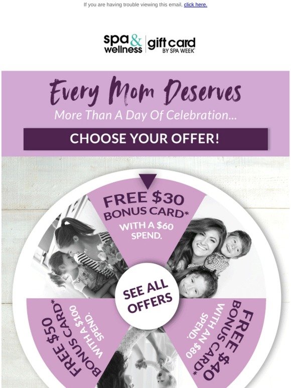 Spin & Choose Your Favorite Offer! FREE $50 Bonus Inside...