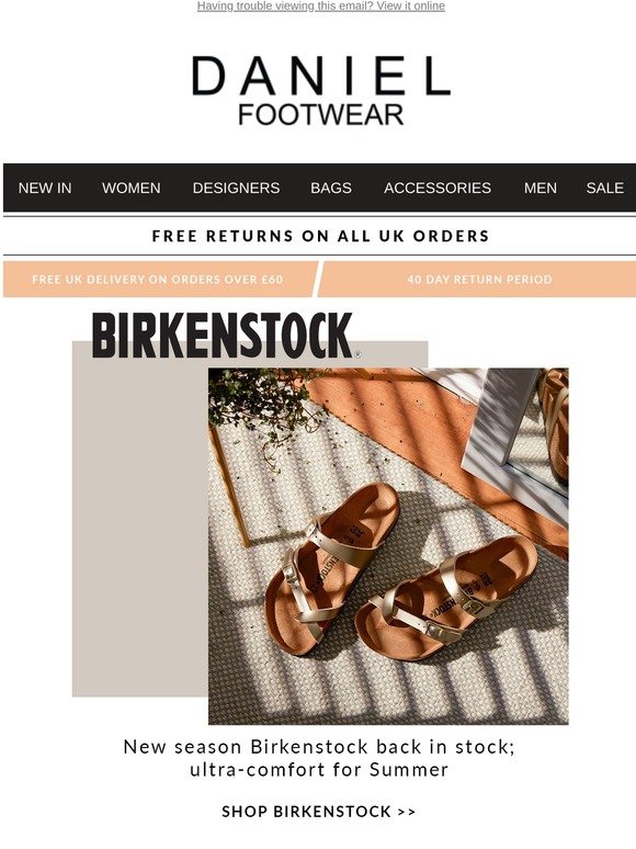 daniel footwear birkenstocks