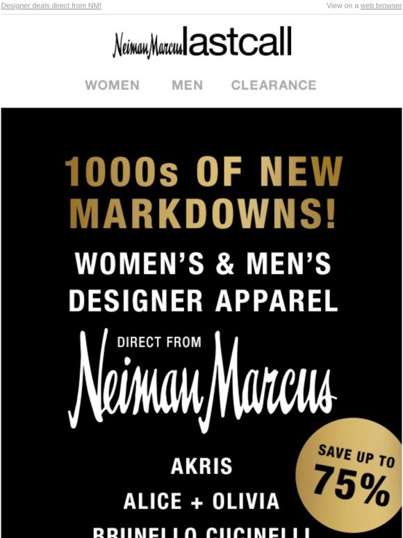 Neiman Marcus Last Call: 45% off 1 item | Neiman Marcus ...